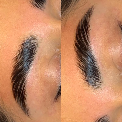 Brow lamination and brow shaping London Winks Beauty